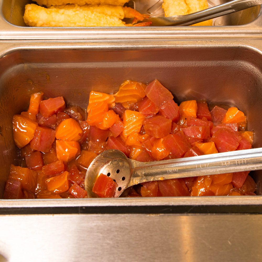 Salmon and tuna tossed in house sauce
